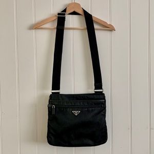 Authentic Prada Tessuto Nylon Black Crossbody